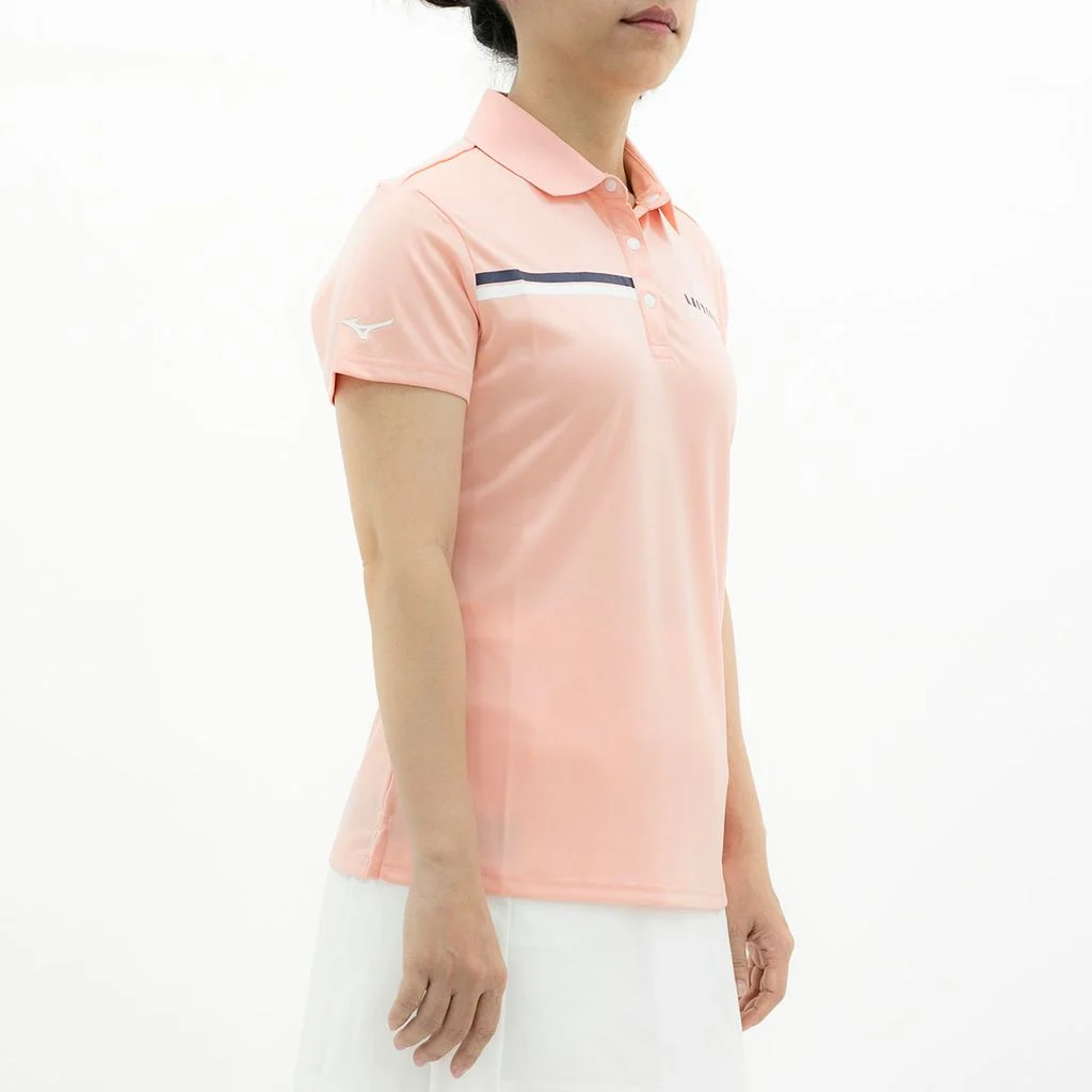 Áo golf tay ngắn nữ CHEST PRINT POLO